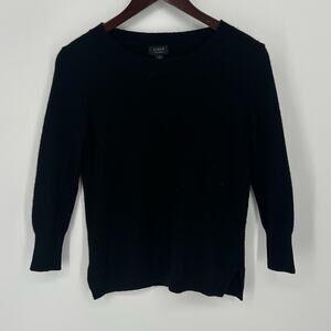 J.Crew Three-quarter Sleeve Everyday
Cashmere Crewneck Sweater Size XS Black